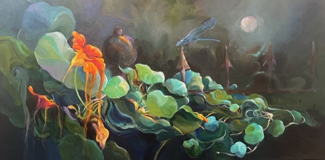 Nasturtiums and the Damsel Fly 15x30-min