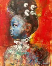 Jerry Lynn, Royalty, Mixed media on canvas, 16x20in.