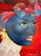 Jerry Lynn, Essence, Mixed media on canvas, 2022, 20x24 in.