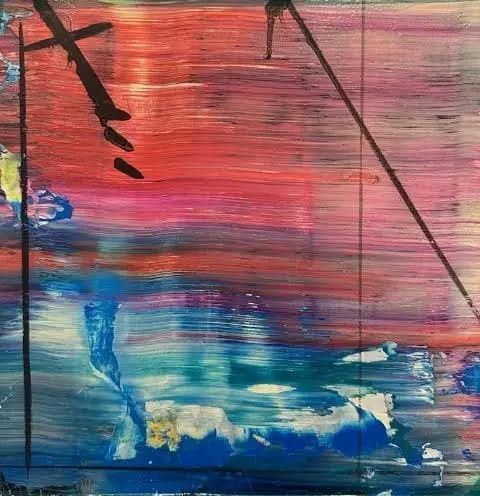 Antonio Carreno Purple Sight Oil on wood 12x12 inches 2017