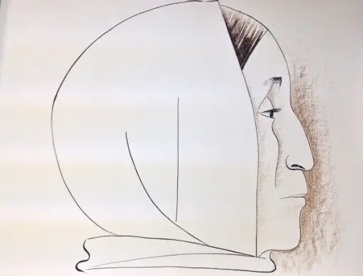 Elizabeth Catlett Mexican Woman Ink and pastel on paper 20x13 in