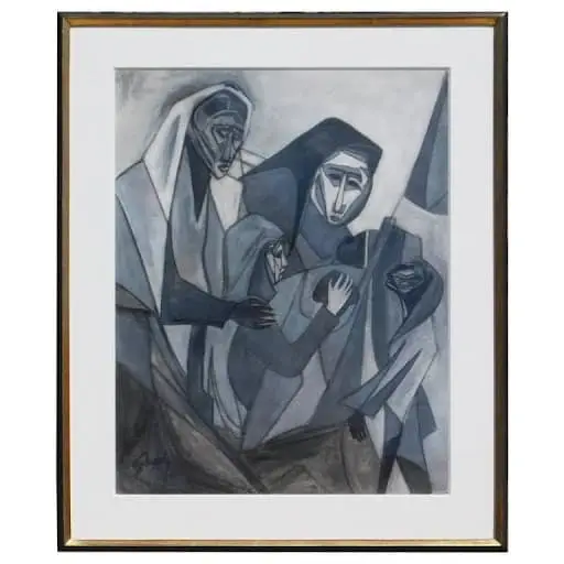 Eugene Grigsby The Family Mixed media 23x17 in