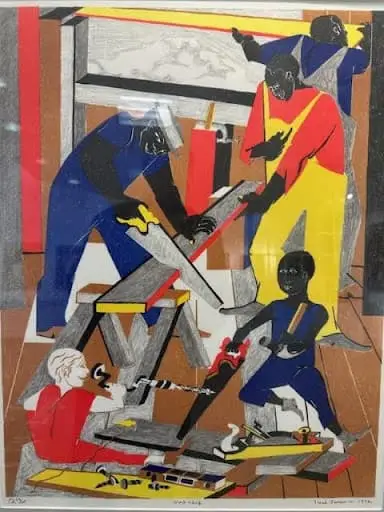 Jacob Lawrence Workshop Lithograph 30x25 in