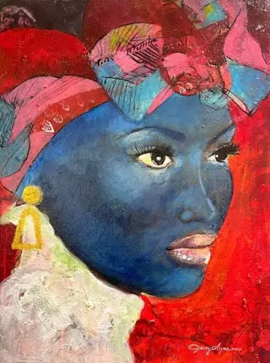 Jerry Lynn Essence Mixed media on canvas 2022 20x24 in