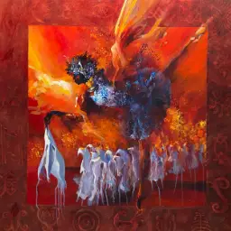 Patrick Waldemar, Ballerina, Acrylic on canvas, 30x30 in