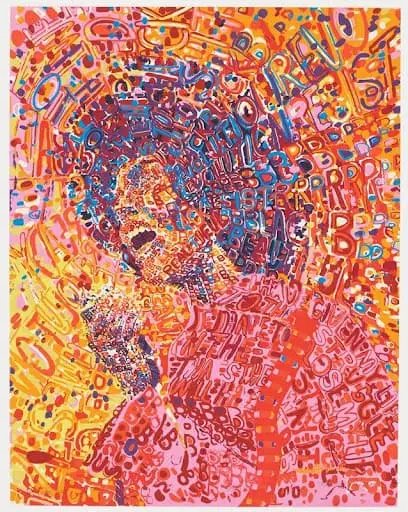 Wadsworth Jarrell Revolutionary Screenprint on White Wove Paper 33 × 26
