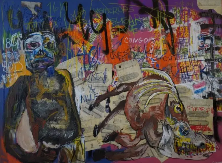 Congo Square Meat Market, 36x48 canvas